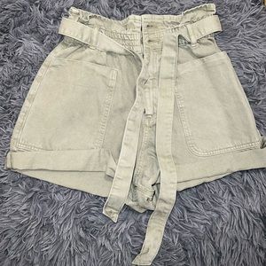 Womens Zara high Waisted Paperbag Shorts